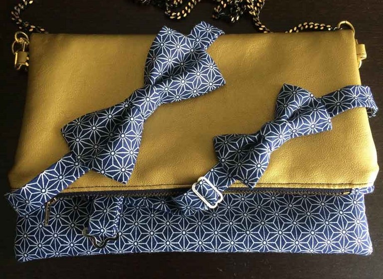 Agnès Cano - Noeuds de papillon et Pochette avec chaînette